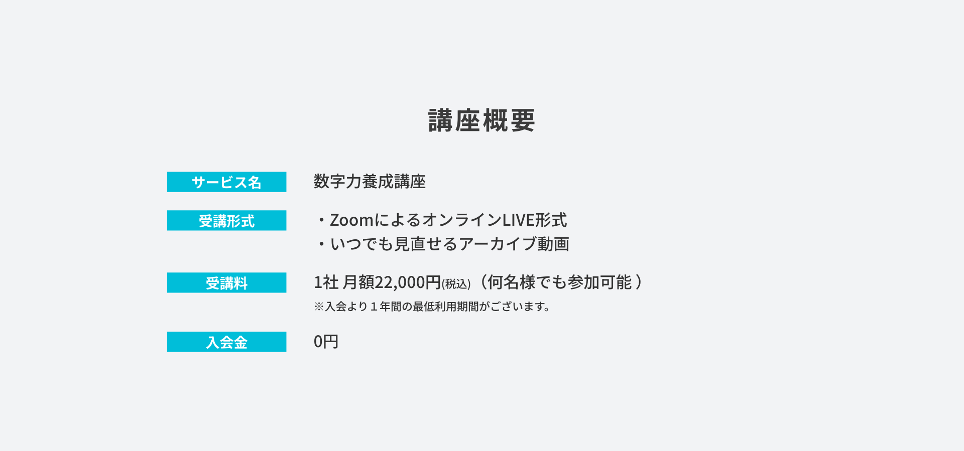 講座概要