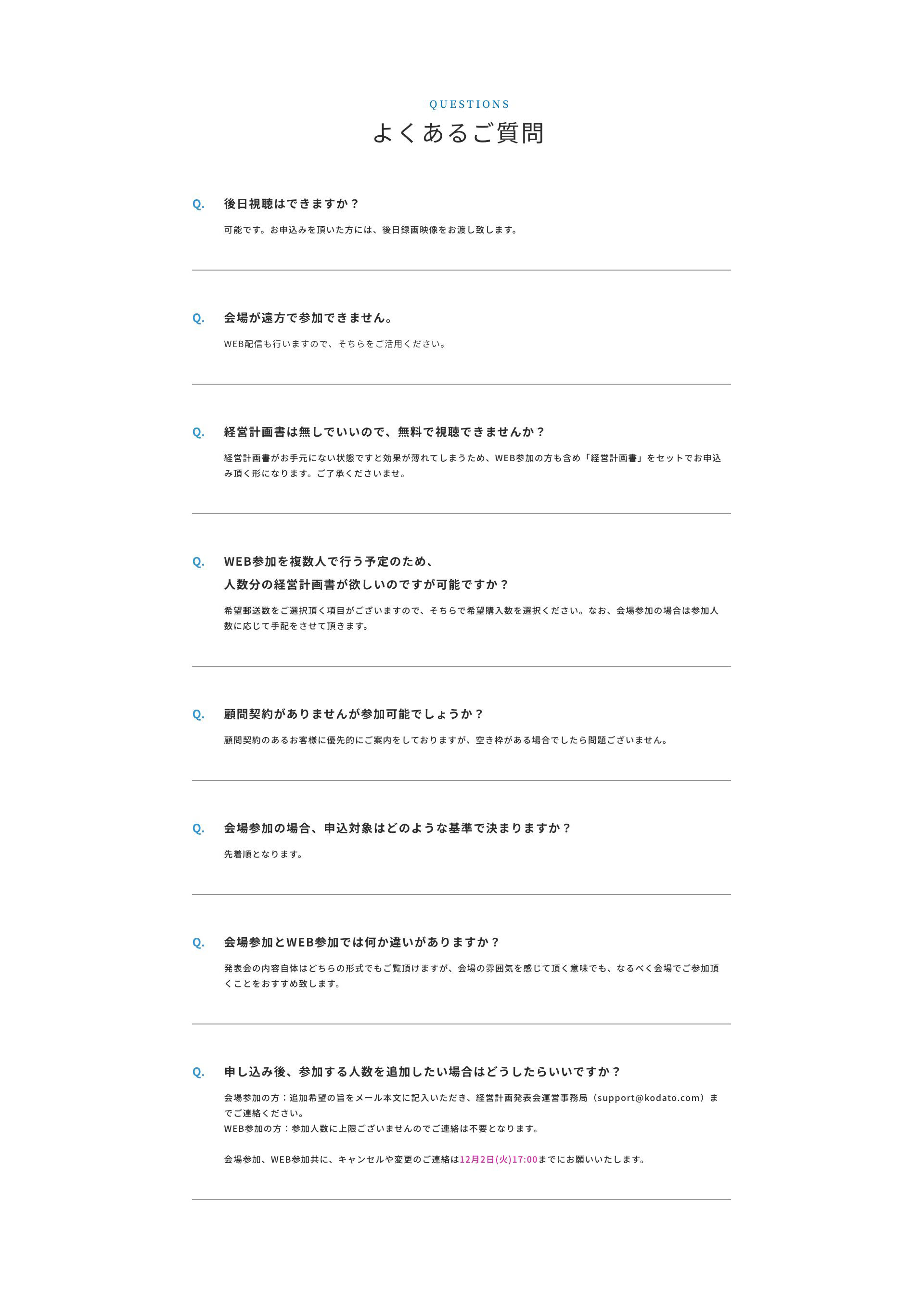 よくあるご質問