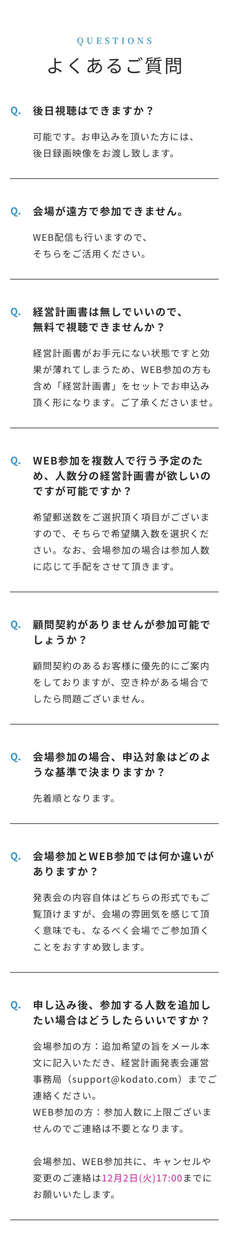 よくあるご質問